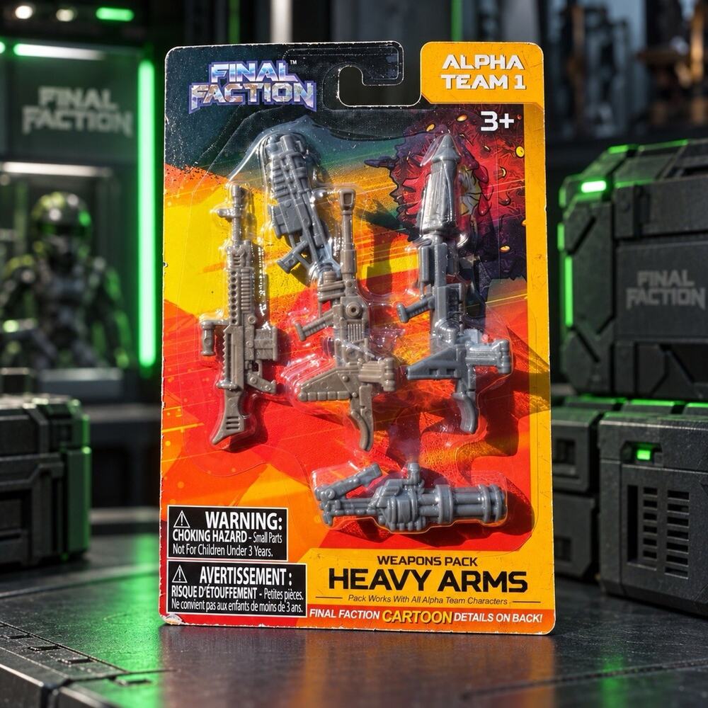 Final Faction Heavy Arms Weapons Pack Alpha Team 1 Series 1 Sealed 2020